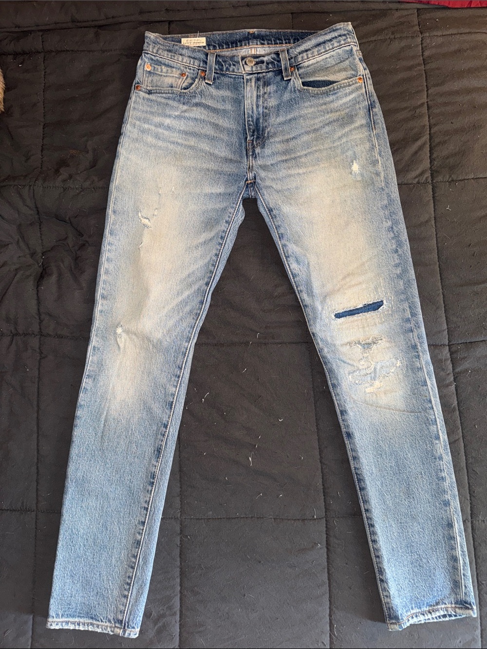 Levi's Premium 512 Slim Taper 30x32 Distressed Med/Light Wash - Non-Stretch